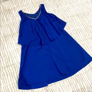 Blue puff dress